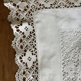 Old linen, pillowcase, AT monogram