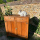 Vintage Parisian buffet in solid beech, hazelnut colour.