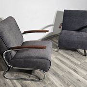 Bauhaus Chrome Armchairs S411 by Willem Hendrik Gispen for Mücke Melder