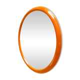 Orange oval mirror - 1970s