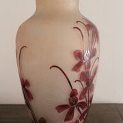 François Théodore Legras ovoid vase with flower decoration Rubis Art Nouveau
