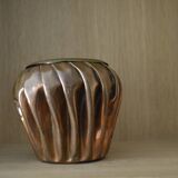 Cache pot cuivre et laiton