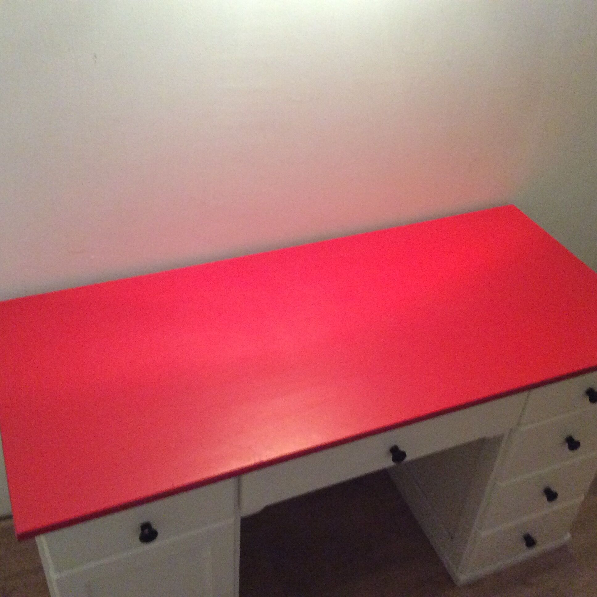 Coffered desk of the 70s in solid wood