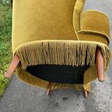 Canapé banane danois du milieu du siècle