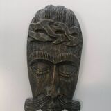 African tribal mask in carved wood - decorative ethnic art