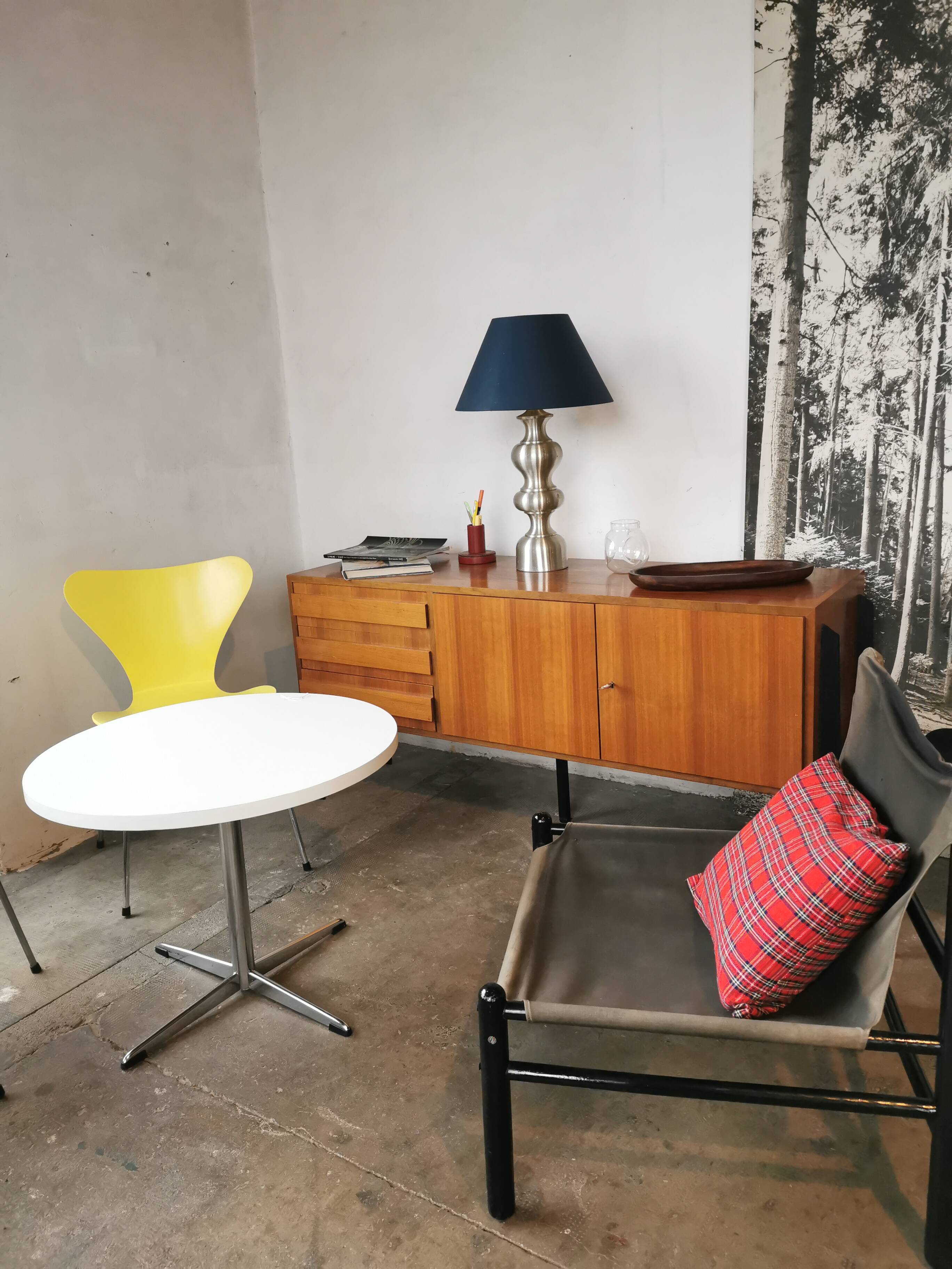 Vintage sideboard, walnut veneer