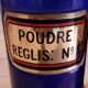 2 pots a pharmacy 19th in dark blue glass