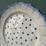 Set of 4 flat plates XIXth polka dots