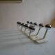 Vintage 1970s wall-mounted coat rack with 10 hooks