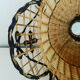 Vintage two-tone wicker pendant light
