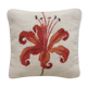 Vintage Handmade Red Flower Wool Cushion Cover- 35x35cm