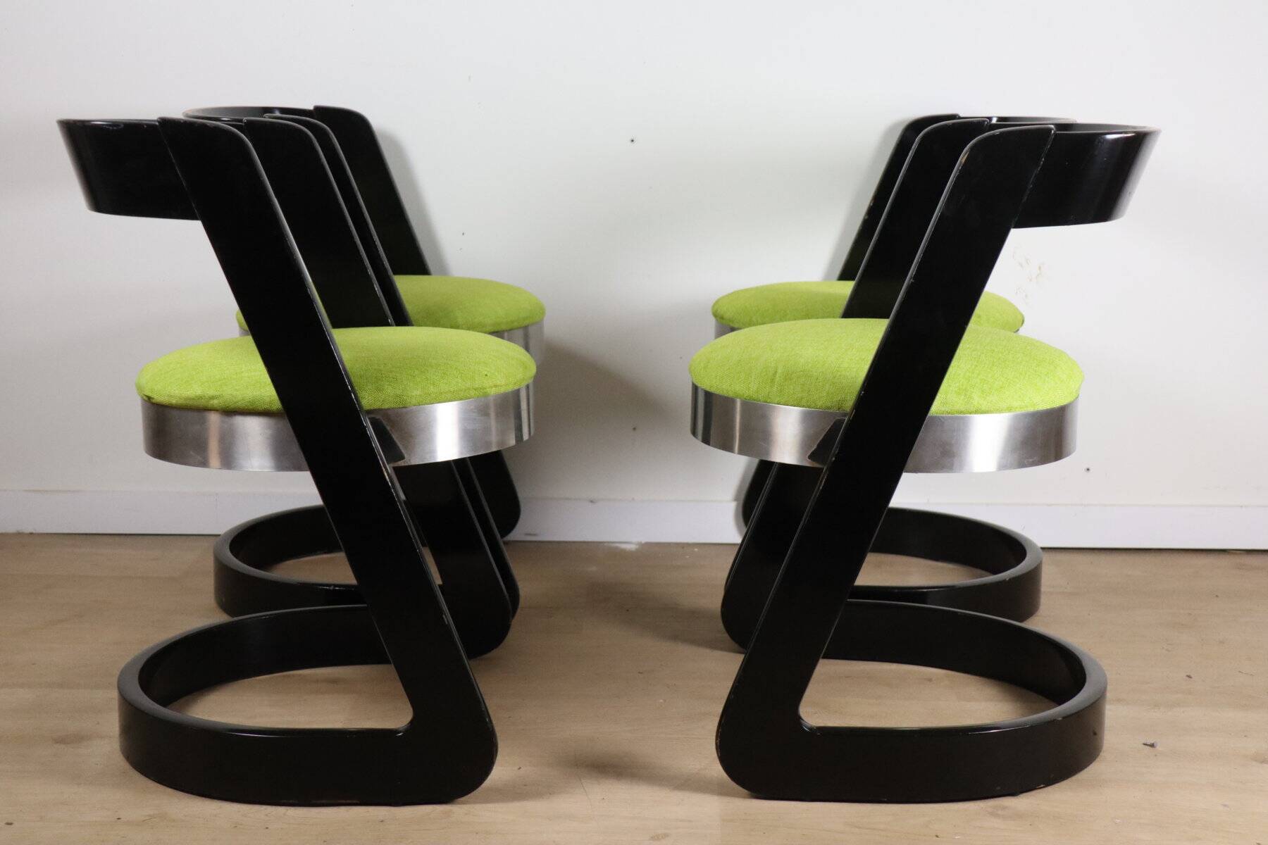 Dining room set Willy Rizzo – Table & Chairs – 1970s