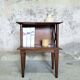 Oak bedside table with crossbars