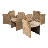 Ensemble de 4 fauteuils Salpol par Angelo Mazzola en collaboration avec Missoni