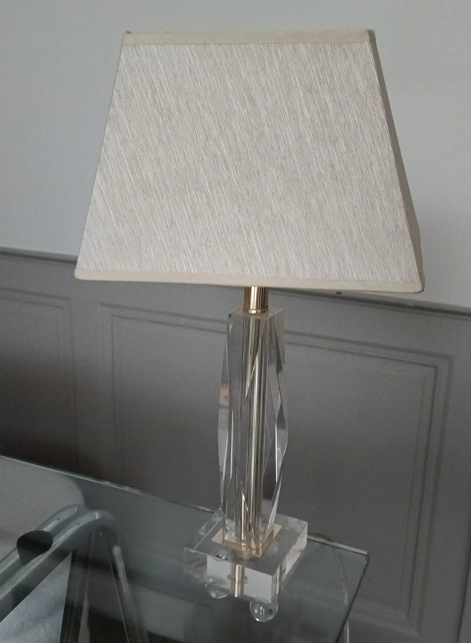 Vintage plexiglass lamp Le Dauphin