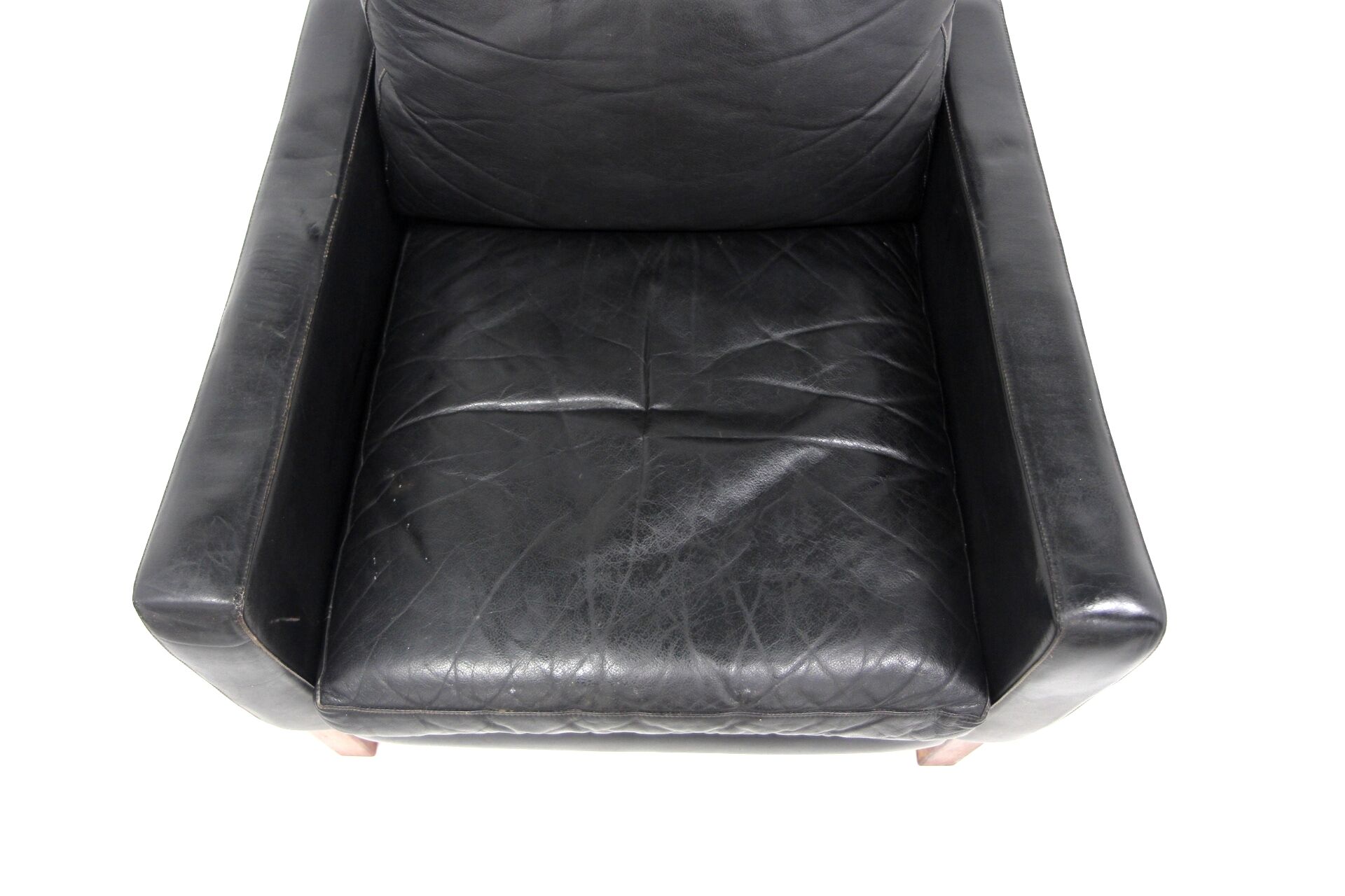 Scandinavian leather armchair, Sweden, 1960
