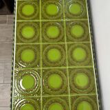 Ceramic and wrought iron coffee table