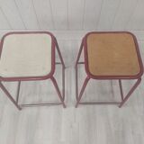 Pair of vintage school stools