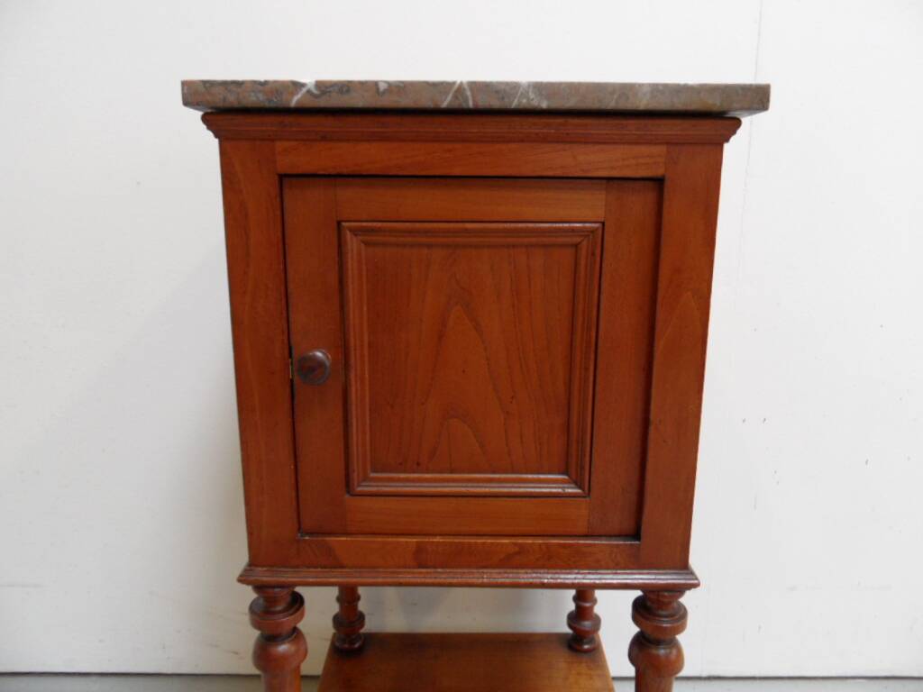 Antique nightstand with marble top