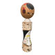 Japanese Kokeshi doll keel shape wood polychrome decoration early twentieth century