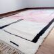 Handwoven Moroccan rug pink - colourful pattern - wool - 305 x 205 cm