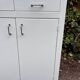 Vintage white sideboard with 2 doors and 2 drawers
