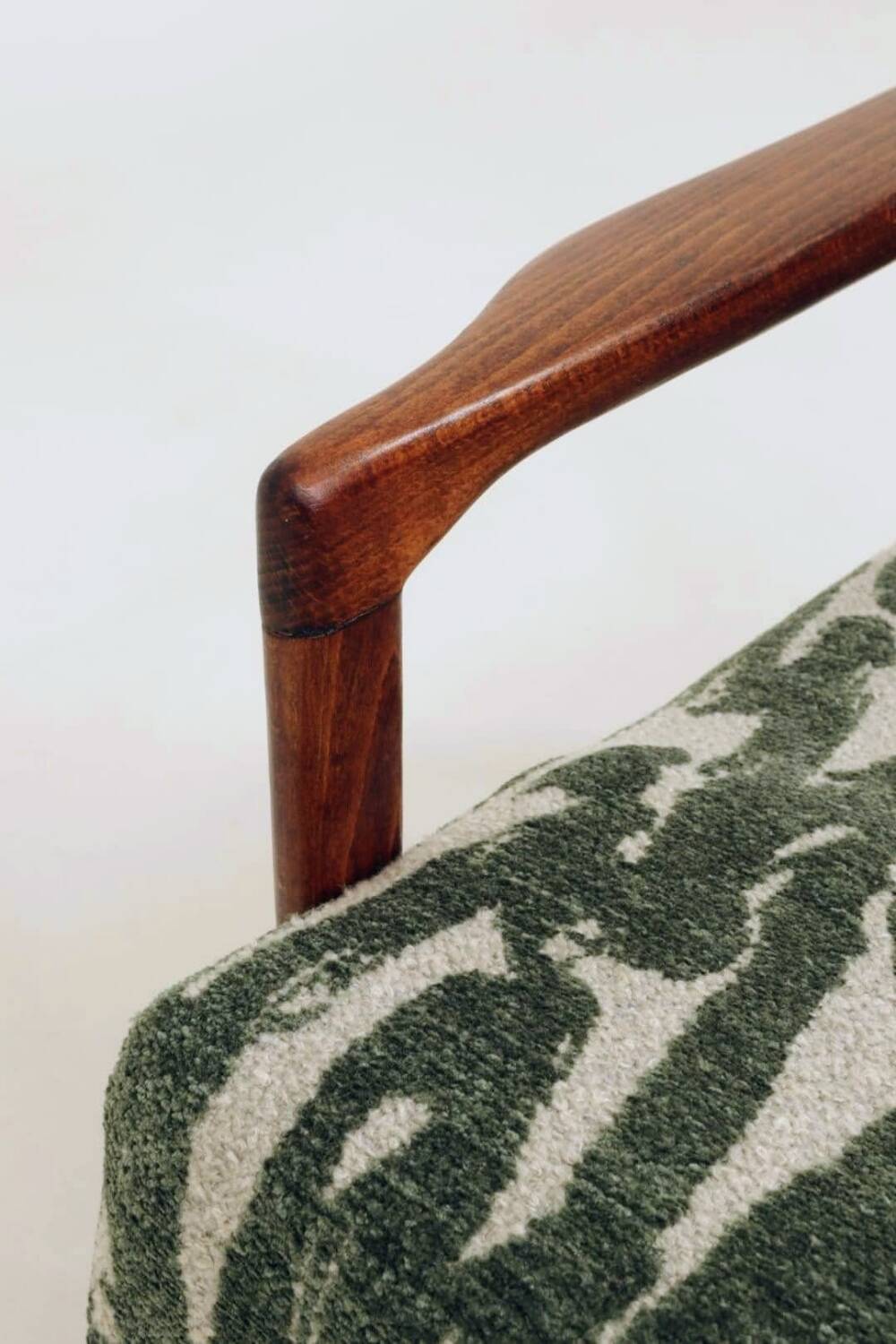 Vintage Armchair Green Cushions Classic Design