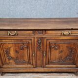 Louis XVI style sideboard in solid walnut around 1880