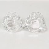 Crystal candlesticks, Royal Copenhagen, Denmark, 1980s.