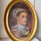 Antique Portrait Oil Painting With Wooden gilded frame 58cm x 45cm