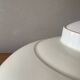 Vintage white metal pendant light - up and down system - Space Age Design