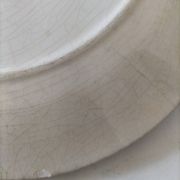 Two flat plates in earthenware with blue floral decoration.