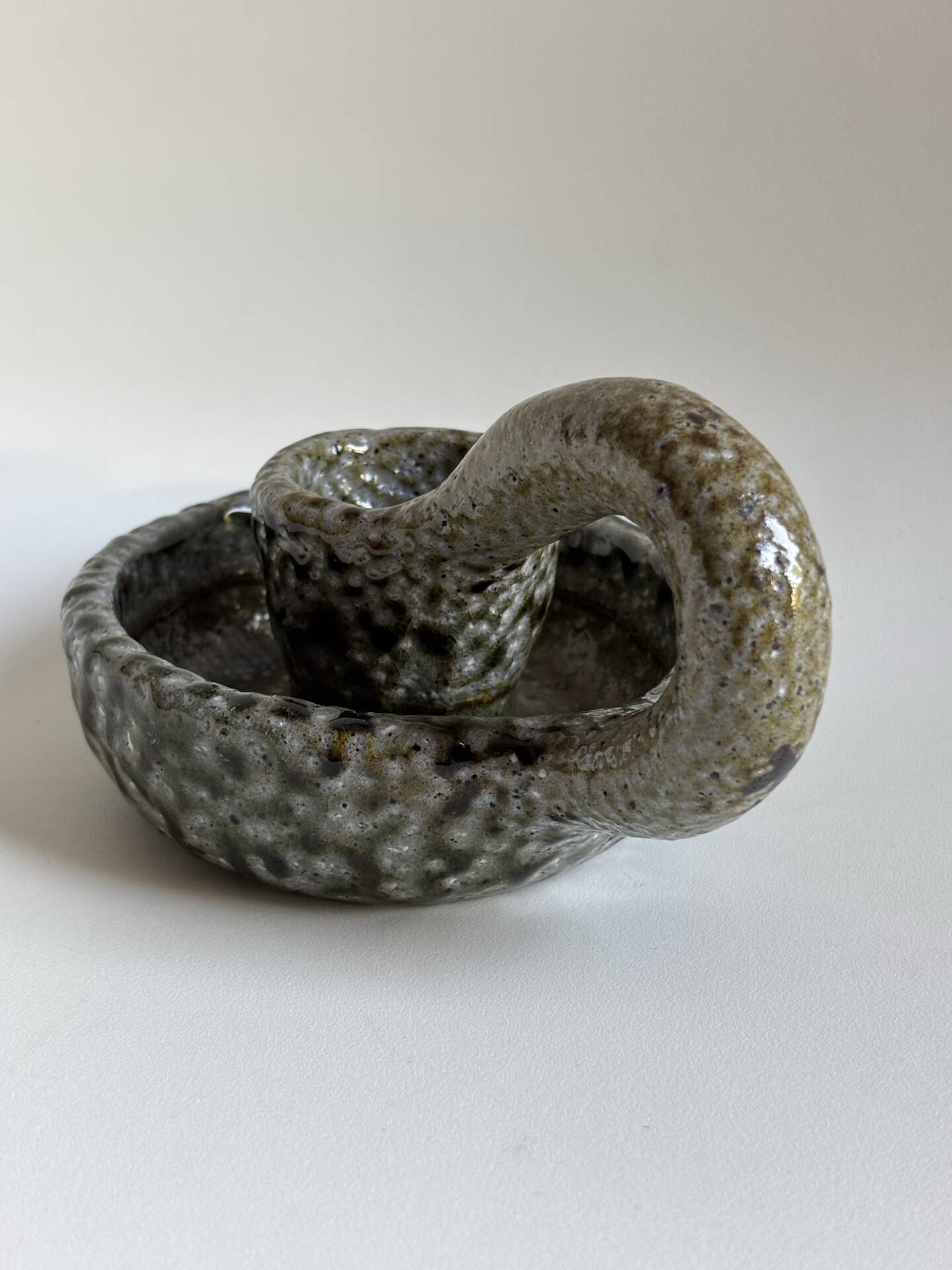 Cellar rat ceramic candlestick