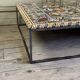 Table basse en marqueterie de marbre vers 1990