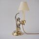 Hauy Pouigo Monkey candlestick table lamp silver plated bronze 1970's Italy