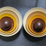 Pair of Ondine wall lights, New Age, 1970 Mazda