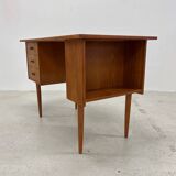 Small Danish Teak Asymmetrical Desk, 1960s.