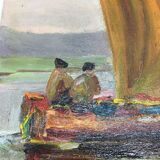 Ancient table, marine, oil on canvas year 70