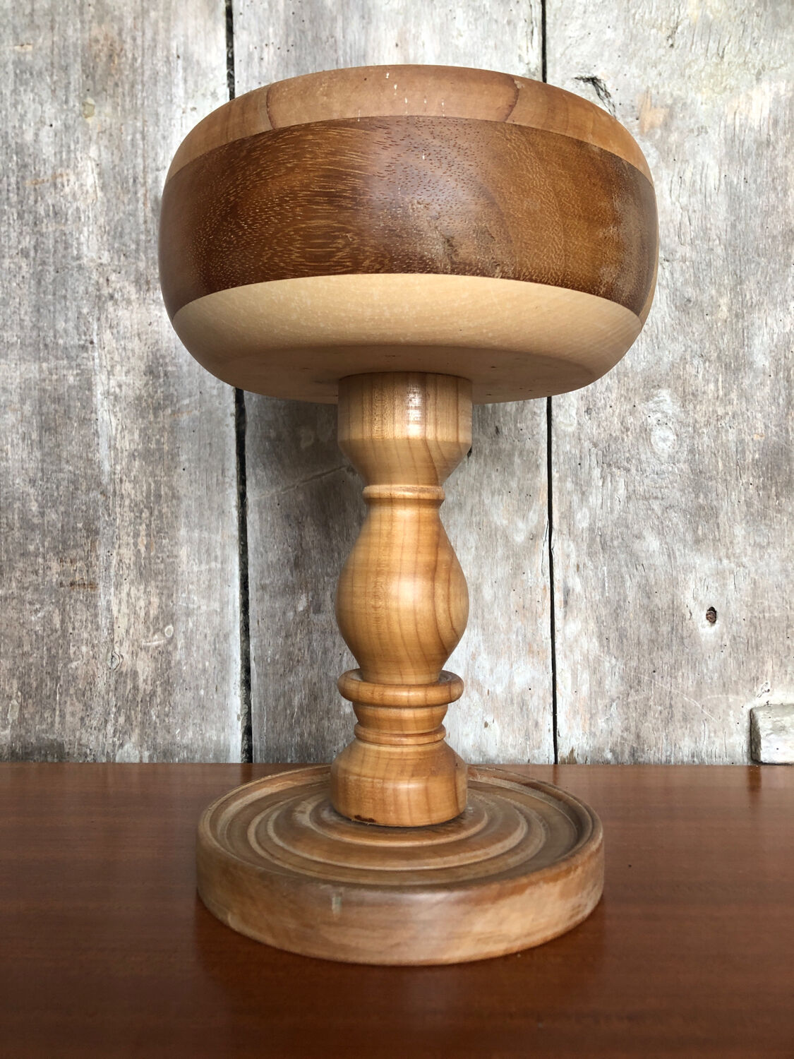 Old turned wood cutting