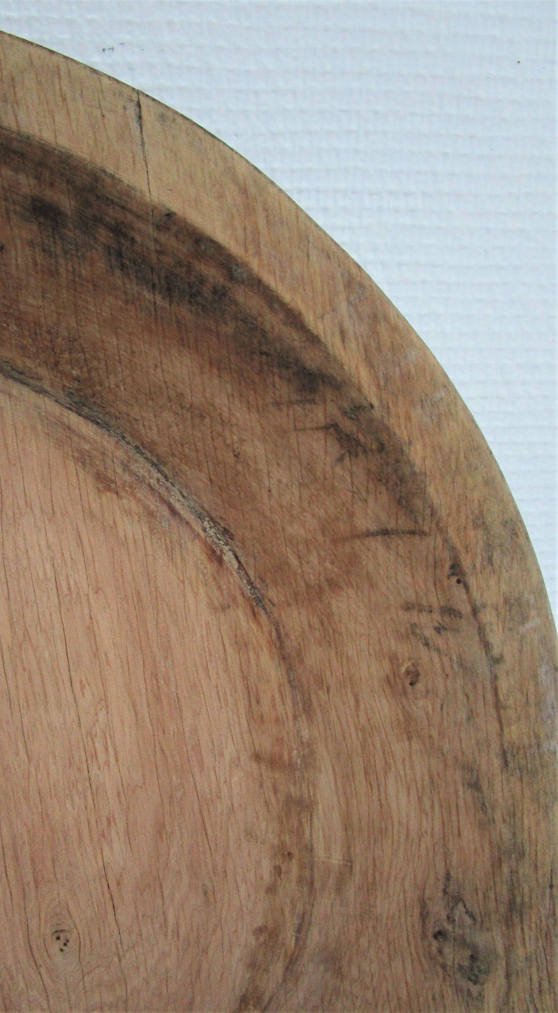 Plat bois massif patiné art populaire vintage