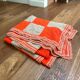 Vintage Granny Square Crochet Wool Throw