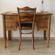 Old restored wooden desk