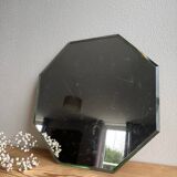 Octagonal beveled mirror