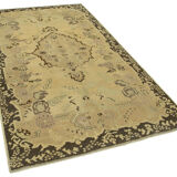 1970s handwoven vintage anatolian beige rug 149 cm x 266 cm