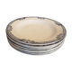 Series of 8 soup plates Earth iron model Jumièges