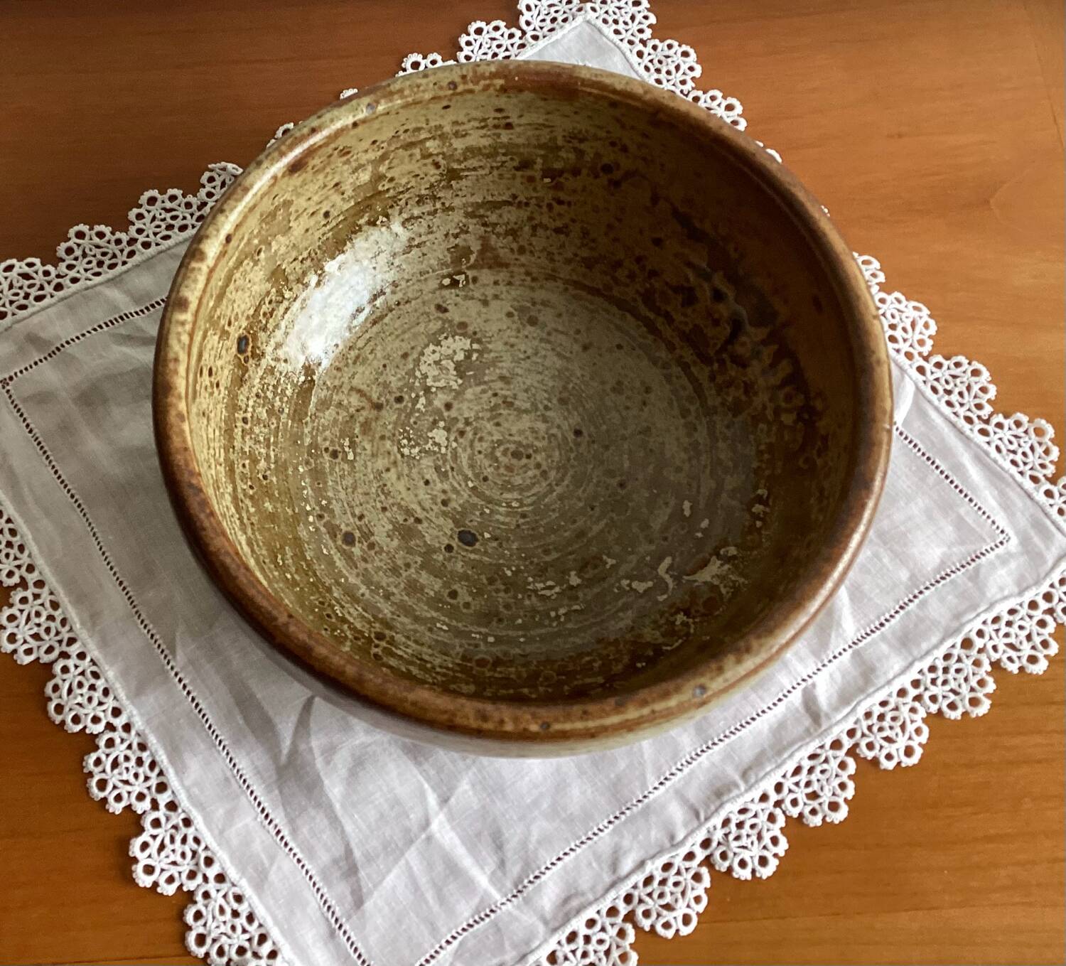 Bowl, small salad bowl, pyrite stoneware - vintage
