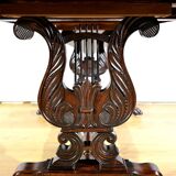 Desk Table with Shutters in Solid Rosewood, Restoration Period – Early 19th Century