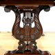 Table, bureau à volets en palissandre massif, époque Restauration, début XIXème