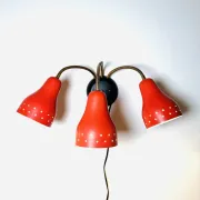3-Armed Wall Lamp By H. Busquet For Hala Zeist, The Netherlands, 1950S