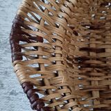 Flared wicker basket